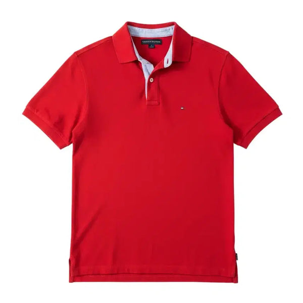 [BUNJANG] Tommy Hilfiger Red Short Sleeve Pique T-Shirt Vintage / 남성M/ 타미힐피거 레드 반팔 피케티 빈티지킹