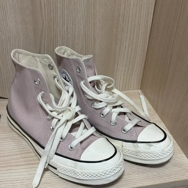 [BUNJANG] Converse High-Top Sneakers Pink / 컨버스 하이탑 스니커즈 연핑크 235
