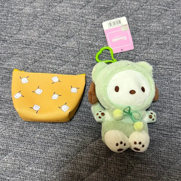 [BUNJANG] Sanrio Pochacco Doll Keychain Pouch Bundle Set / 산리오 포차코 인형 키링 파우치 일괄