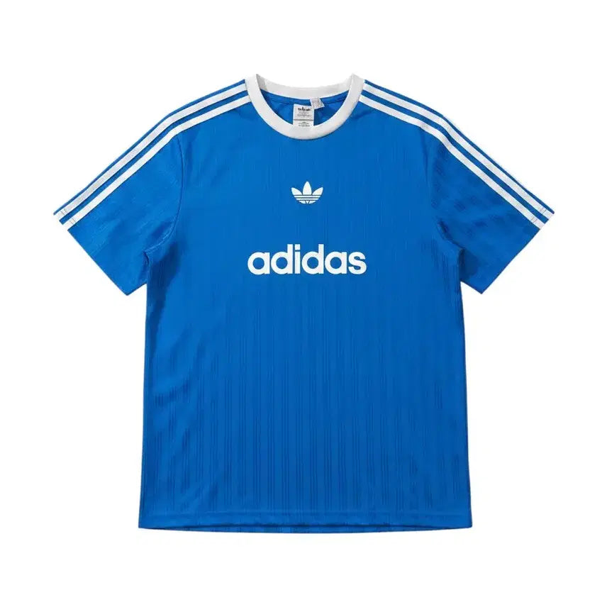 [BUNJANG] Adidas Round Neck Blue Short Sleeve T-Shirt Women's/Kids' Vintage / 165-80A/ 아디다스 라운드넥 블루 반팔티 여성 아동용 빈티지킹