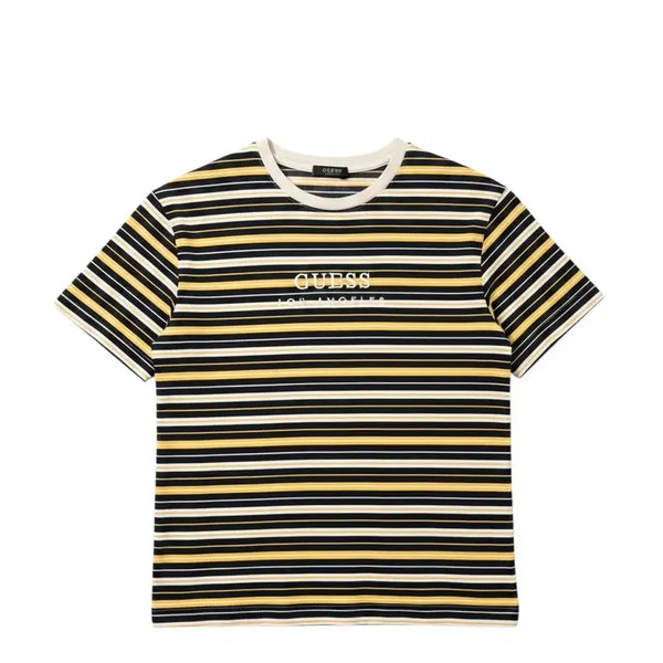 [BUNJANG] Guess Striped Round Neck T-Shirt / 여성90/ 게스 단가라 반팔 라운드티 빈티지킹
