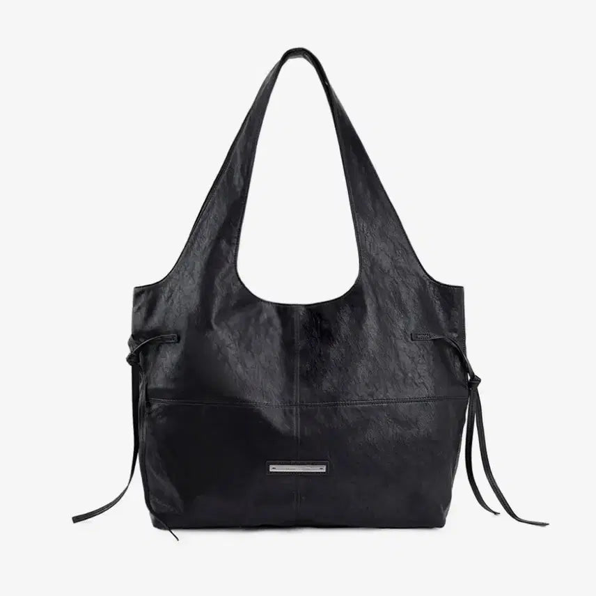 [BUNJANG] Matin Kim Side String Leather Shoulder Bag Black / 마뗑킴 사이드 스트링 레더 숄더백 블랙