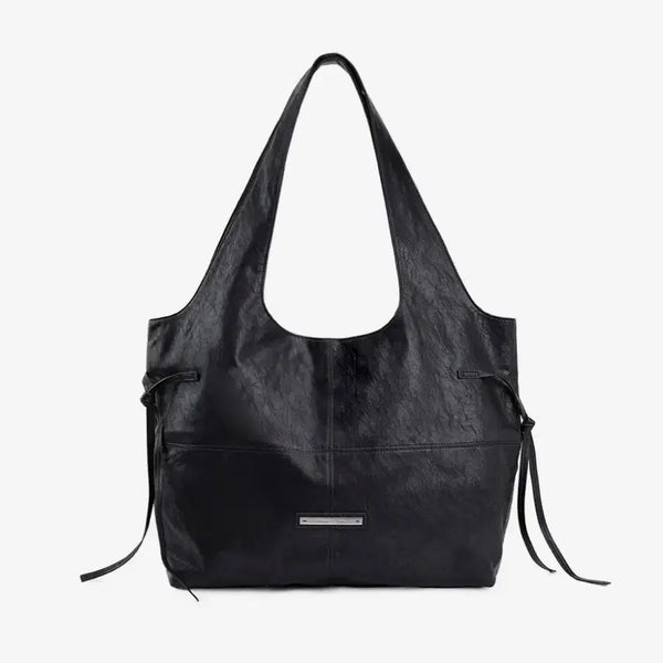 [BUNJANG] Matin Kim Side String Leather Shoulder Bag Black / 마뗑킴 사이드 스트링 레더 숄더백 블랙