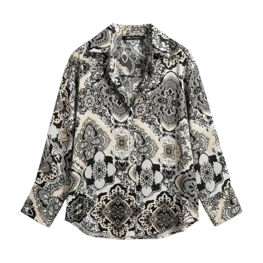 [BUNJANG] Zara Paisley Blouse Vintage / 여성XS/ 자라 페이즐리 블라우스 빈티지킹