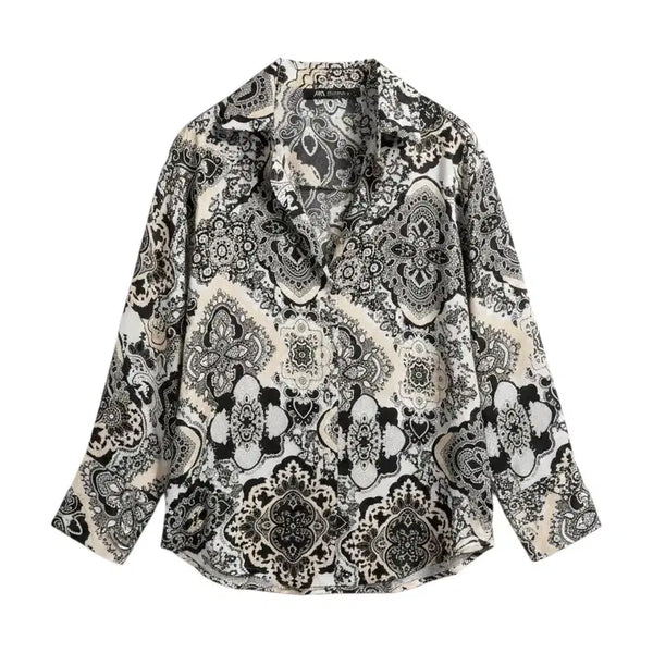 [BUNJANG] Zara Paisley Blouse Vintage / 여성XS/ 자라 페이즐리 블라우스 빈티지킹