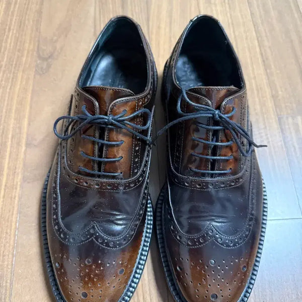 [BUNJANG] Burberry Brown Wingtip Derby Shoes / 버버리 브라운 윙팁 더비슈즈