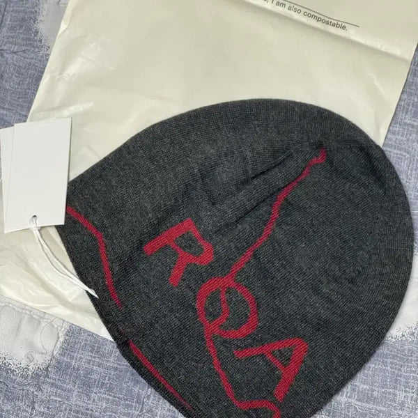 [BUNJANG] ROA Beanie Grey Red / 로아 비니 그레이 레드