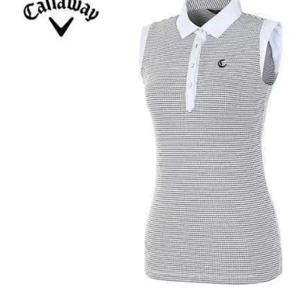 [BUNJANG] Callaway Jacquard Dot Sleeveless T-Shirt / 캘러웨이 자카드 도트 슬리브 리스 티셔츠