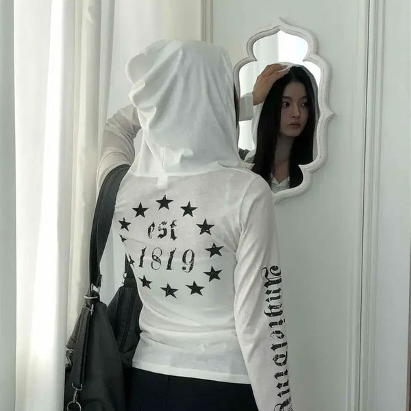 [BUNJANG] Vintage White Hoodie / <새상품> 빈티지 화이트 후드티 - 화이트
