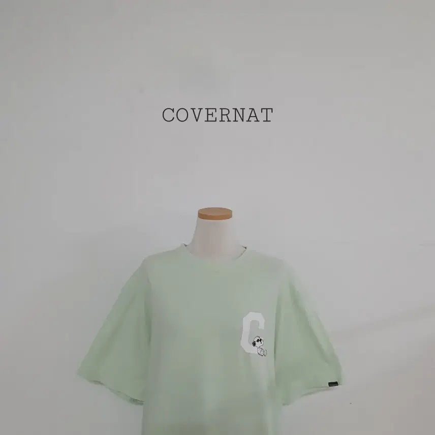 [BUNJANG] Carhartt x Snoopy Collaboration T-Shirt - Light Green / 세일)No.26072004 커버낫 스투피 콜라보 반팔 티셔츠 라이트 그린