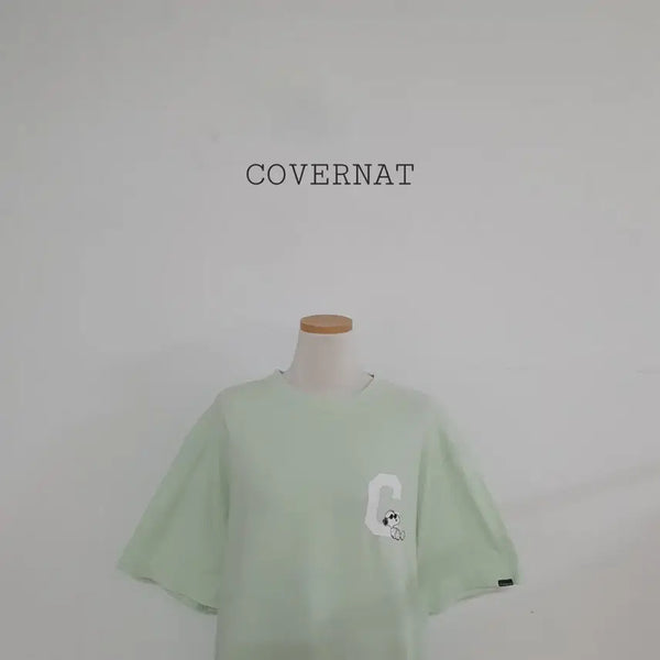 [BUNJANG] Carhartt x Snoopy Collaboration T-Shirt - Light Green / 세일)No.26072004 커버낫 스투피 콜라보 반팔 티셔츠 라이트 그린