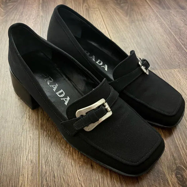 [BUNJANG] Prada Vintage Square Toe Loafers Size 35 / 프라다 빈티지 스퀘어토 로퍼 35