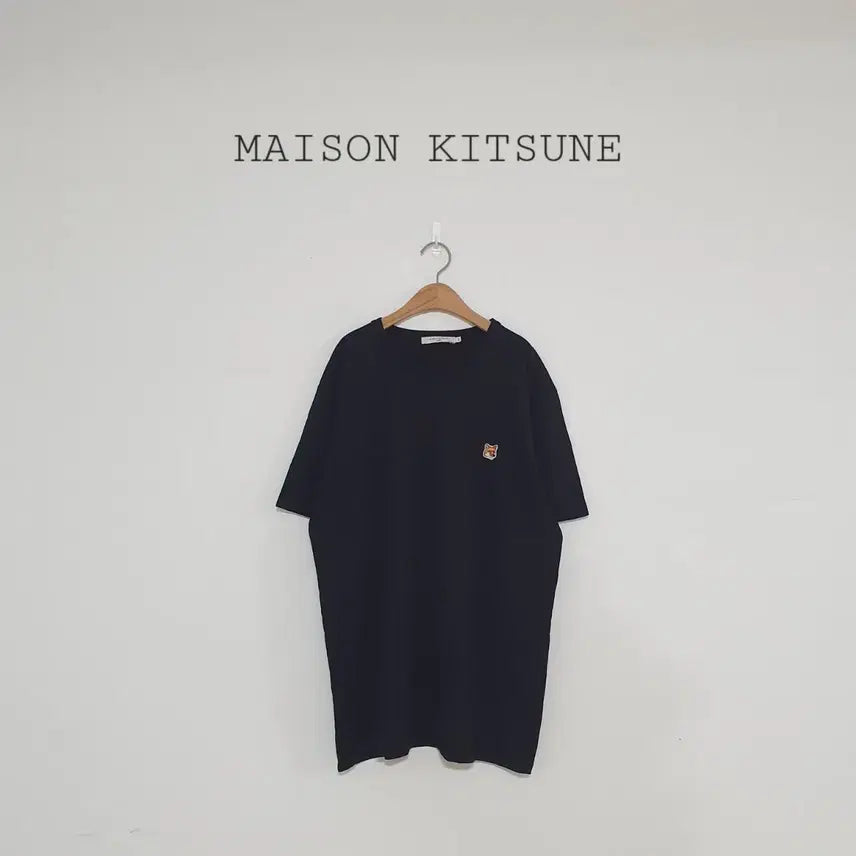 [BUNJANG] Maison Kitsuné Black Fox Embroidery Short Sleeve T-Shirt XXL / No.26072007 메종키츠네 반팔티 블랙 폭스자수