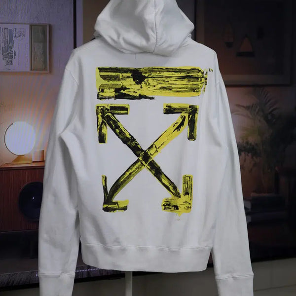[BUNJANG] OFF-WHITE Brush Arrow Hoodie / 오프화이트  정품  브러쉬 애로우 후드티 L