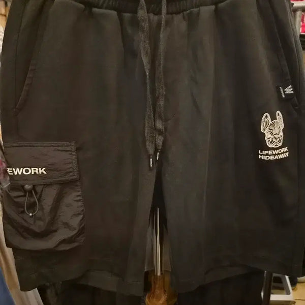 [BUNJANG] LifeWork Black Cargo Shorts / 라이프워크 블랙 카고 반바지