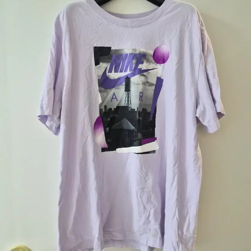 [BUNJANG] Nike Air Lavender Graphic Short Sleeve T-Shirt XXL / 나이키 에어 반팔 티셔츠 라벤더
