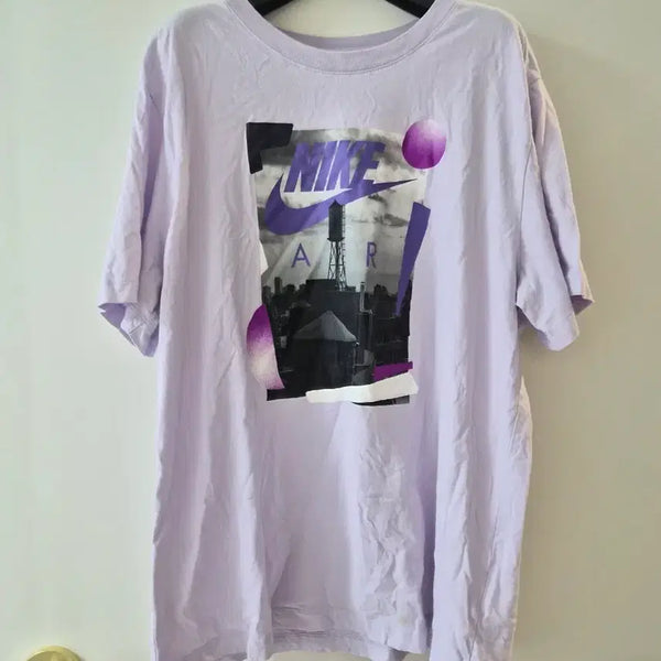 [BUNJANG] Nike Air Lavender Graphic Short Sleeve T-Shirt XXL / 나이키 에어 반팔 티셔츠 라벤더