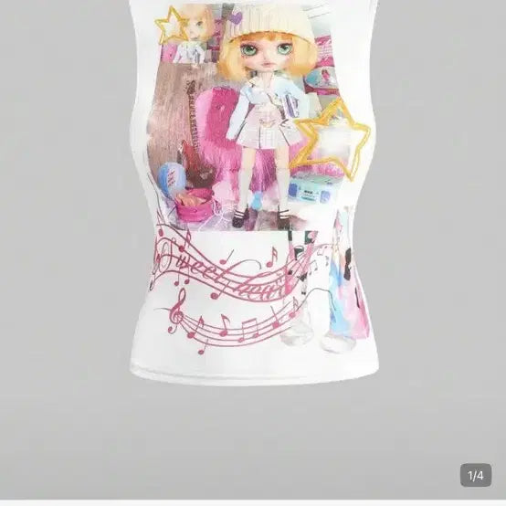 [BUNJANG] ROMWE Sleeveless High Neck Tank Top / 쉬인 romwe 민소매 캐릭터 u2k 민소매 하이넥 나시