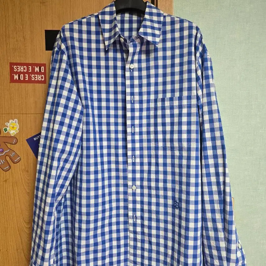 [BUNJANG] Ader Error Significant Shirt M Blue Check / [M]아더에러 시그니피컨트 셔츠