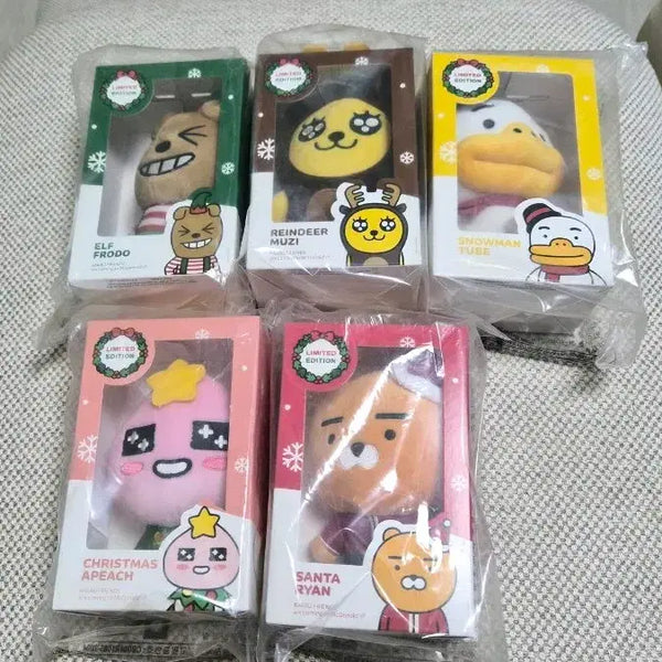 [BUNJANG] McDonald's x Kakao Friends Limited Edition Christmas Dolls (Set of 4) / 미개봉새상품)맥도날드 카카오프렌즈 크리스마스 한정판 인형