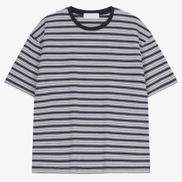 [BUNJANG] Striped Short Sleeve Crop T-Shirt / 스트라이프 반팔 크롭 티셔츠