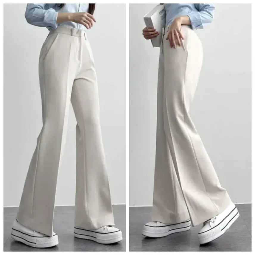 [BUNJANG] Ivory Bootcut Slacks - Size M (New, Unworn) / [미착용 새 상품] 부츠컷 슬랙스
