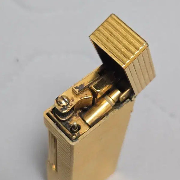 [BUNJANG] Dunhill Gold Plated Lighter with Leather Case / 던힐 금장 라이터