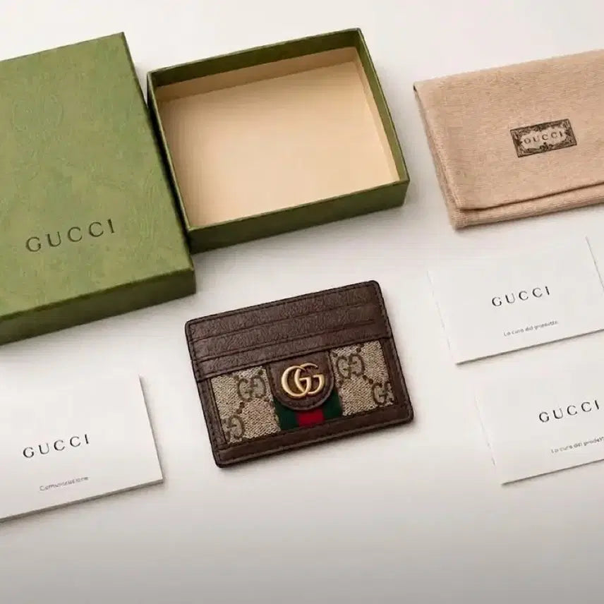 [BUNJANG] Gucci Ophidia GG Card Case Beige Ebony / (ONE SIZE) 구찌 오피디아 카드지갑