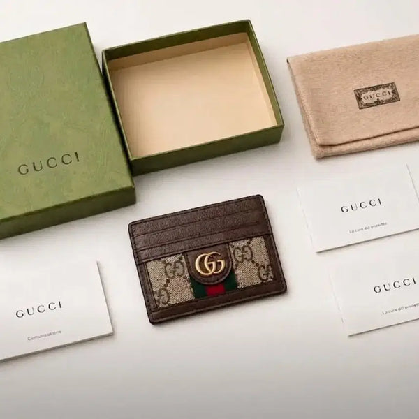[BUNJANG] Gucci Ophidia GG Card Case Beige Ebony / (ONE SIZE) 구찌 오피디아 카드지갑