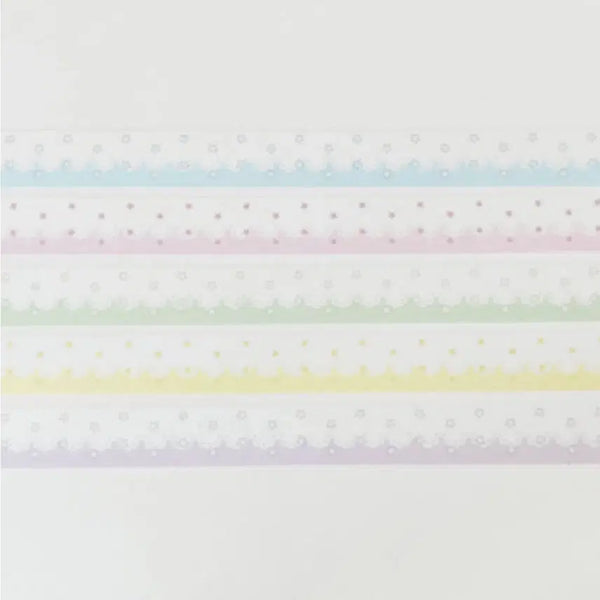 [BUNJANG] Overable Crush Sparkle Edge Lace Washi Tape / 어버블크러쉬 반짝테두리레이스 마테