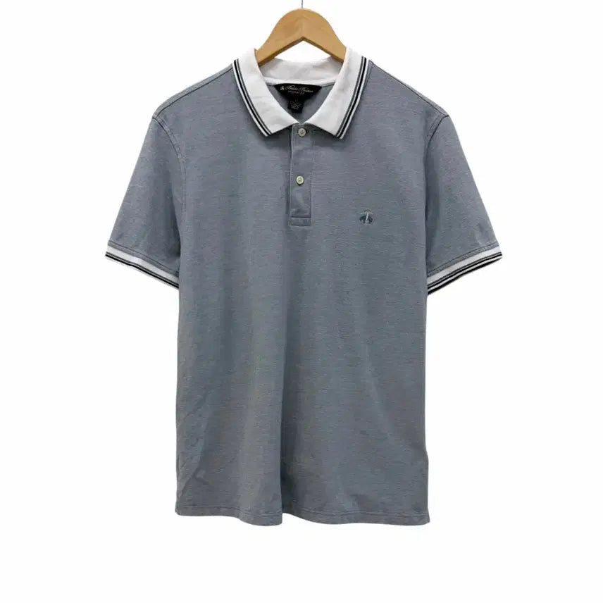 [BUNJANG] Brooks Brothers Short Sleeve Pique Polo Shirt Blue Grey (L) / 브룩스브라더스 반팔 피케티 카라티 블루그레이 (L)