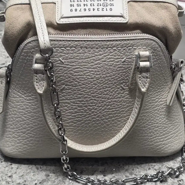 [BUNJANG] Maison Margiela 5AC Micro Tote Bag White / 메종 마르지엘라 5AC 토트백 화이트