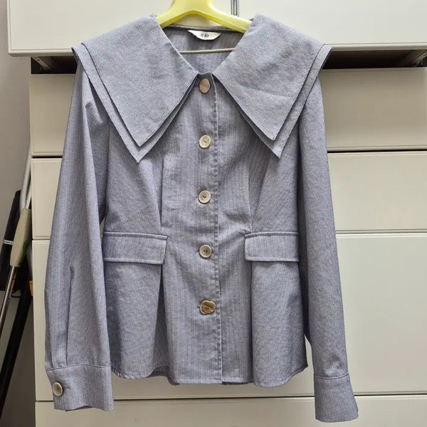 [BUNJANG] JJ.ro Zigot Striped Blouse / JJ.ro 지고트 스트라이프 브라우스