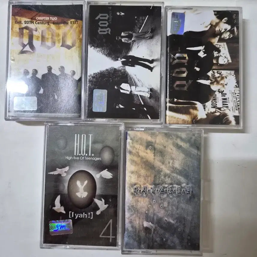 [BUNJANG] god 2nd, 3rd, 5th Album & H.O.T. 4th Album 'Animal Zoo' Cassette Tapes Bundle Set / god 2집 3집 5집/ H.O.T. 4집 동물원 /  카세트 테이프 올립니다 일괄입니다 깨끗합니다