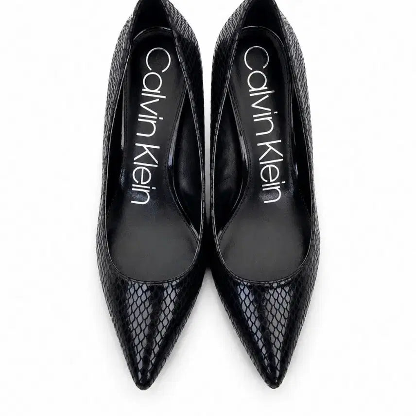 [BUNJANG] Calvin Klein Gabriana Pumps Black Snake Embossed Size 240 / 캘빈클라인 가브리아나 펌프스 240