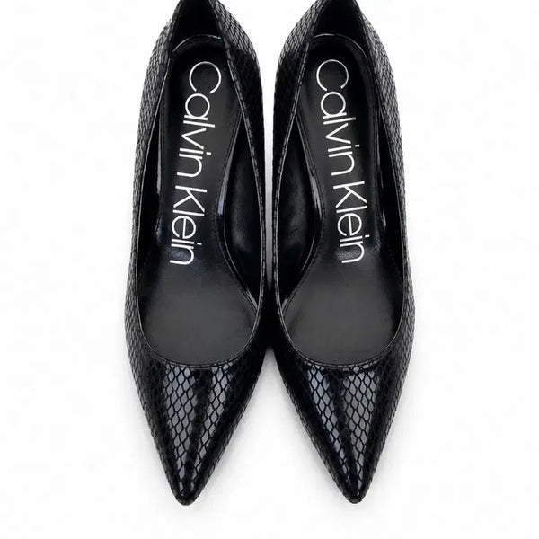 [BUNJANG] Calvin Klein Gabriana Pumps Black Snake Embossed Size 240 / 캘빈클라인 가브리아나 펌프스 240