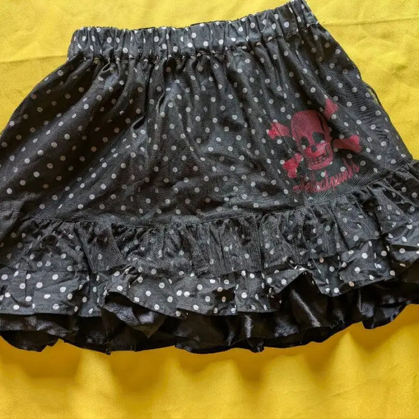 [BUNJANG] Hellcatpunks Goth Punk Gothic Dot Skirt / Hellcatpunks 헬캣펑크스 고스펑크 고스로리 고딕 도트 스커트