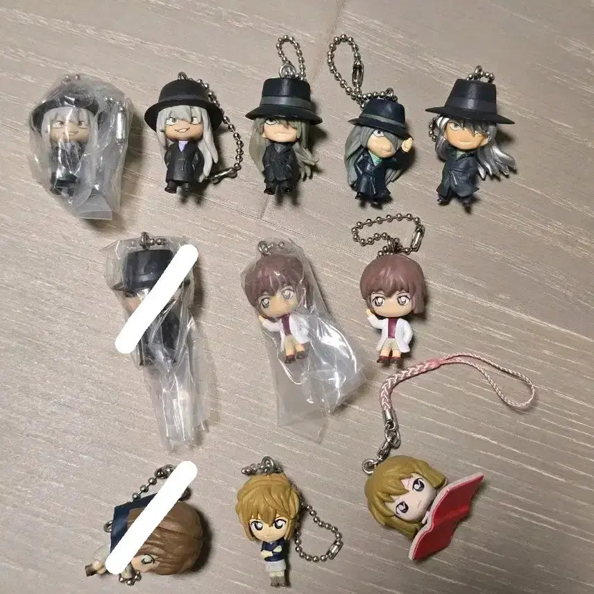 [BUNJANG] Detective Conan Swing Figure Keychains - Black Organization Characters / 명탐정 코난 스윙 피규어 키링 검은조직 진 워커 하이바라 열쇠고리
