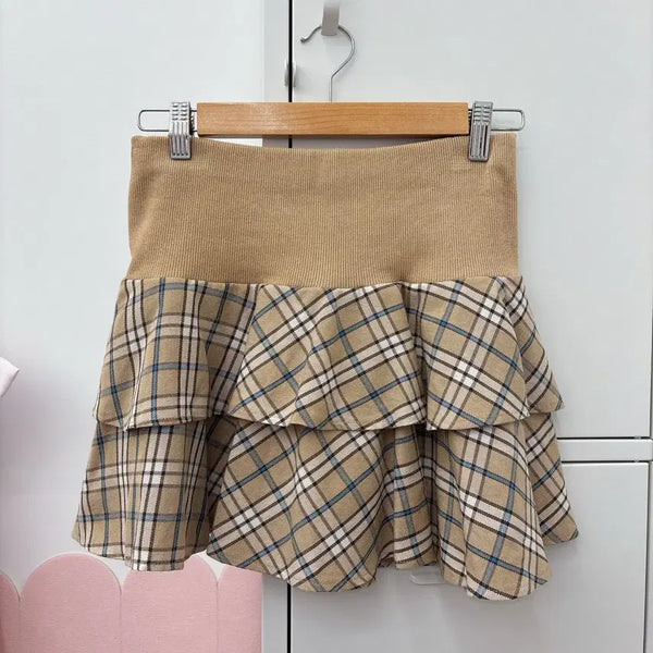 [BUNJANG] Vintage Check Frill Skirt / 일본빈티지) 체크 프릴 스커트