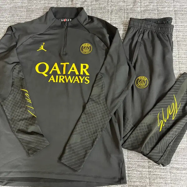 [BUNJANG] PSG Jordan Yellow Drill Top Training Top Set / (상의L, 하의M) psg 조던 옐로우 드릴탑 트레이닝탑