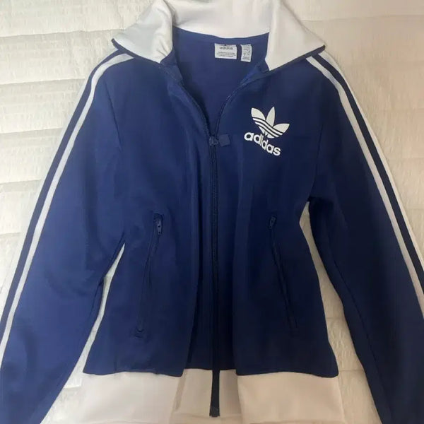 [BUNJANG] Adidas Beckenbauer Track Top Blue White / 아디다스 베켄바우어 트랙탑 블루 화이트