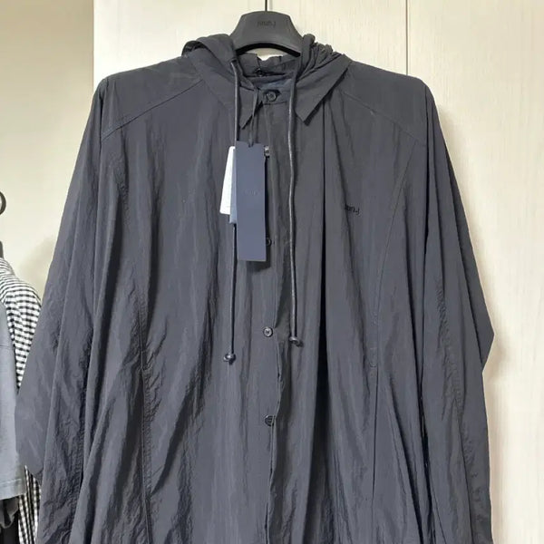 [BUNJANG] JUUN.J Shirt-Style Hooded Windbreaker Black / 준지 셔츠형 후드 바람막이