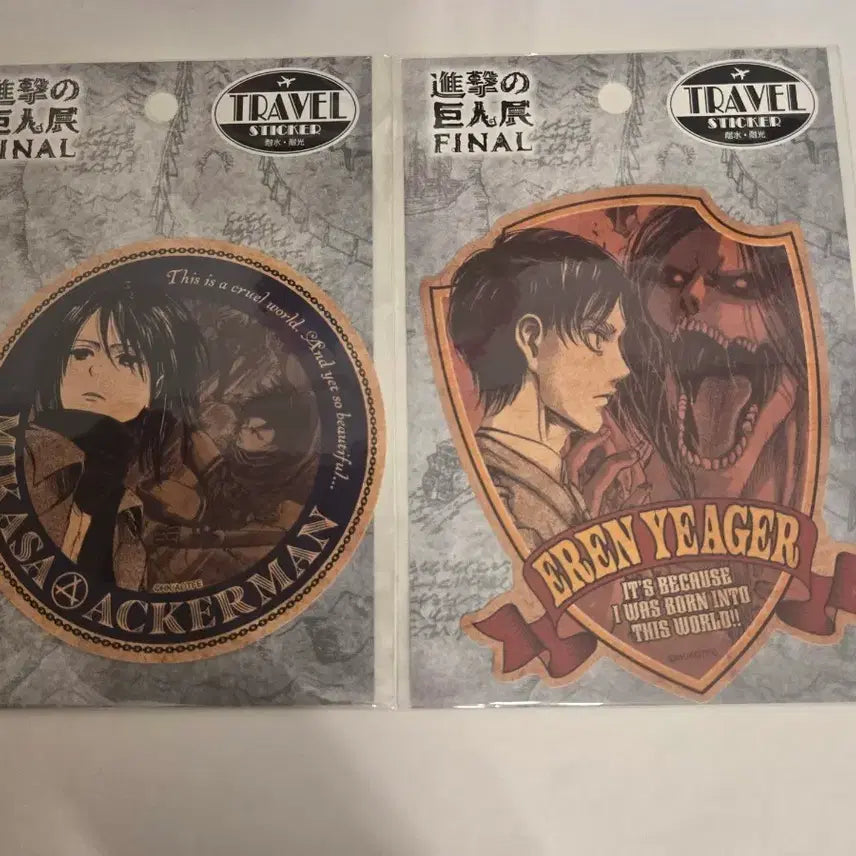 [BUNJANG] Attack on Titan FINAL Travel Sticker Set Mikasa/Eren / 진격의 거인전 FINAL 트래블 스티커 미카사/에렌
