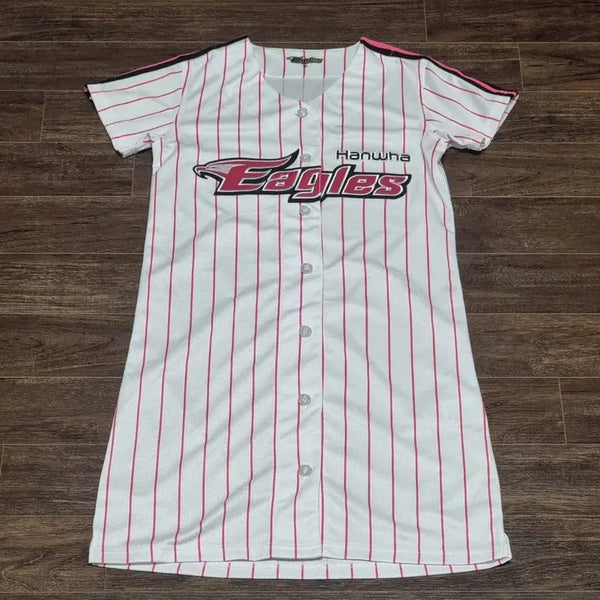 [BUNJANG] Hanwha Eagles Pink One-Piece Uniform Size 90 (No Marking) / 한화 이글스 핑크 원피스 유니폼 90 노마킹