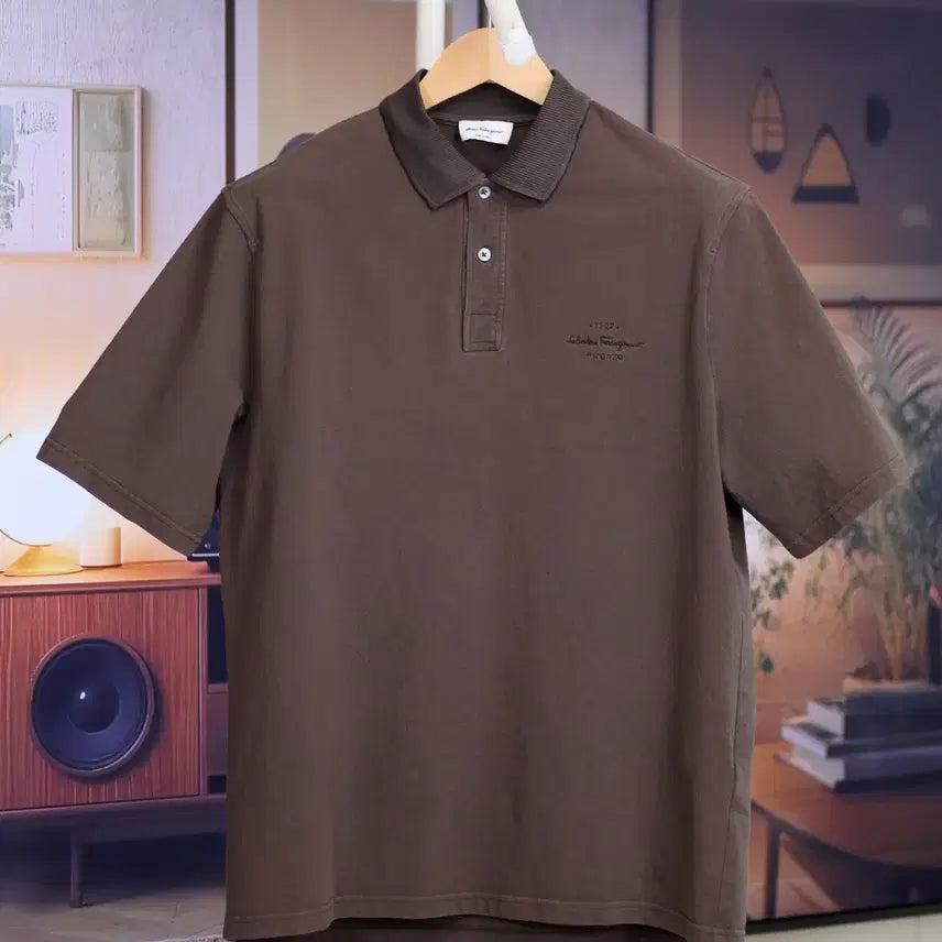 [BUNJANG] Salvatore Ferragamo Genuine Cotton Pique PK Collar T-Shirt M / 로고보다 분위기가 먼저 보이는 페라가모 정품 PK