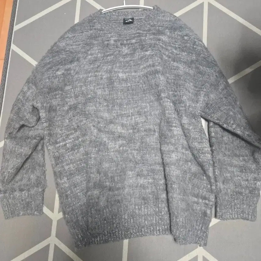 [BUNJANG] Gray Angora Knit Sweater / 그레이 앙고라 니트