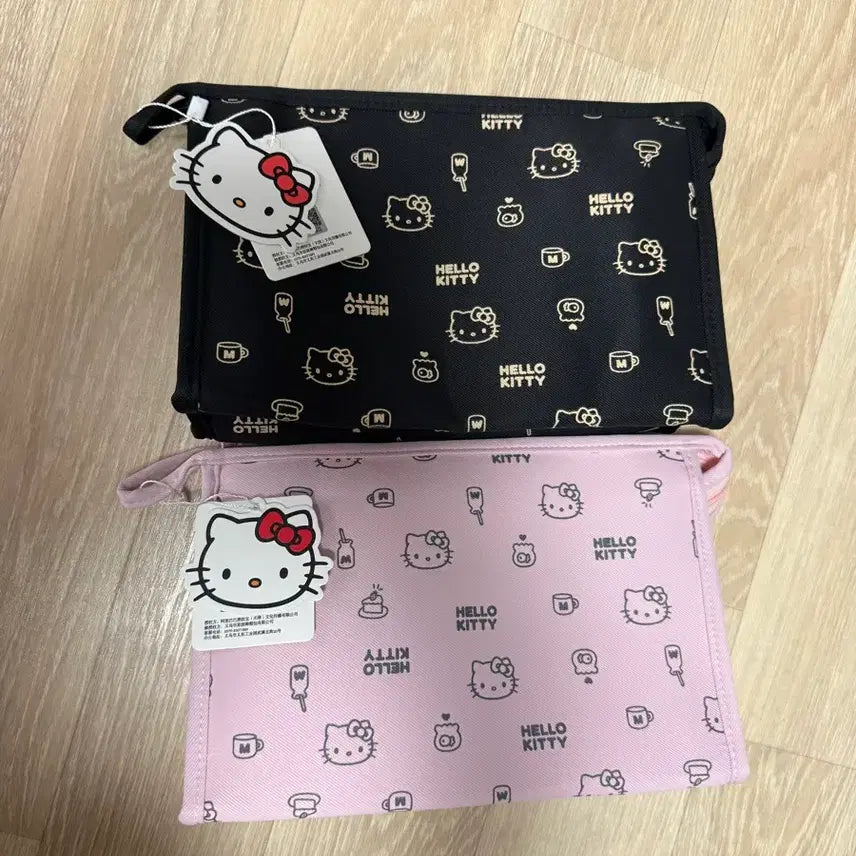 [BUNJANG] Hello Kitty Pouch Black & Pink / 헬로키티 파우치 블랙 핑크