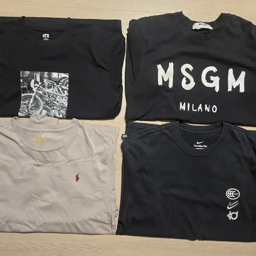 [BUNJANG] Uniqlo, MSGM, Polo Ralph Lauren, Nike T-Shirts Bundle / 유니클로 .MSGM 밀라노.폴로 랄프로렌. 나이키