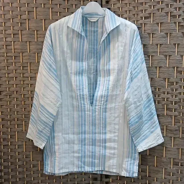 [BUNJANG] Time (Hansome) Linen Stripe Shirt / 한섬 타임  린넨 셔츠