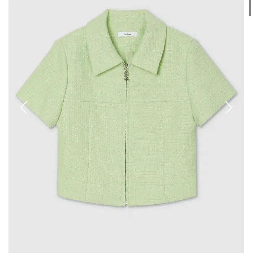 [BUNJANG] The Reum Tweed Zip-Up Jacket Mint / 더름 트위드 집업 자켓 민트